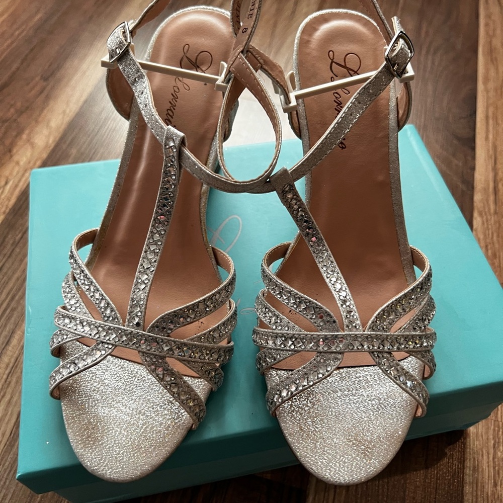 L Lorraine Lanie Wedges Special Occasion Shoes-Worn Once as bridesmaid